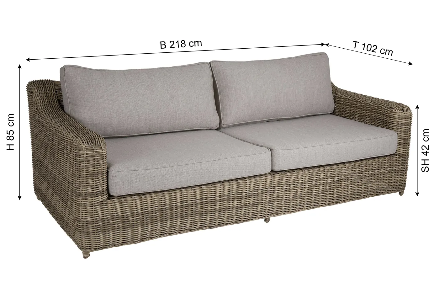 BRAFAB Gartensofa GLENDON