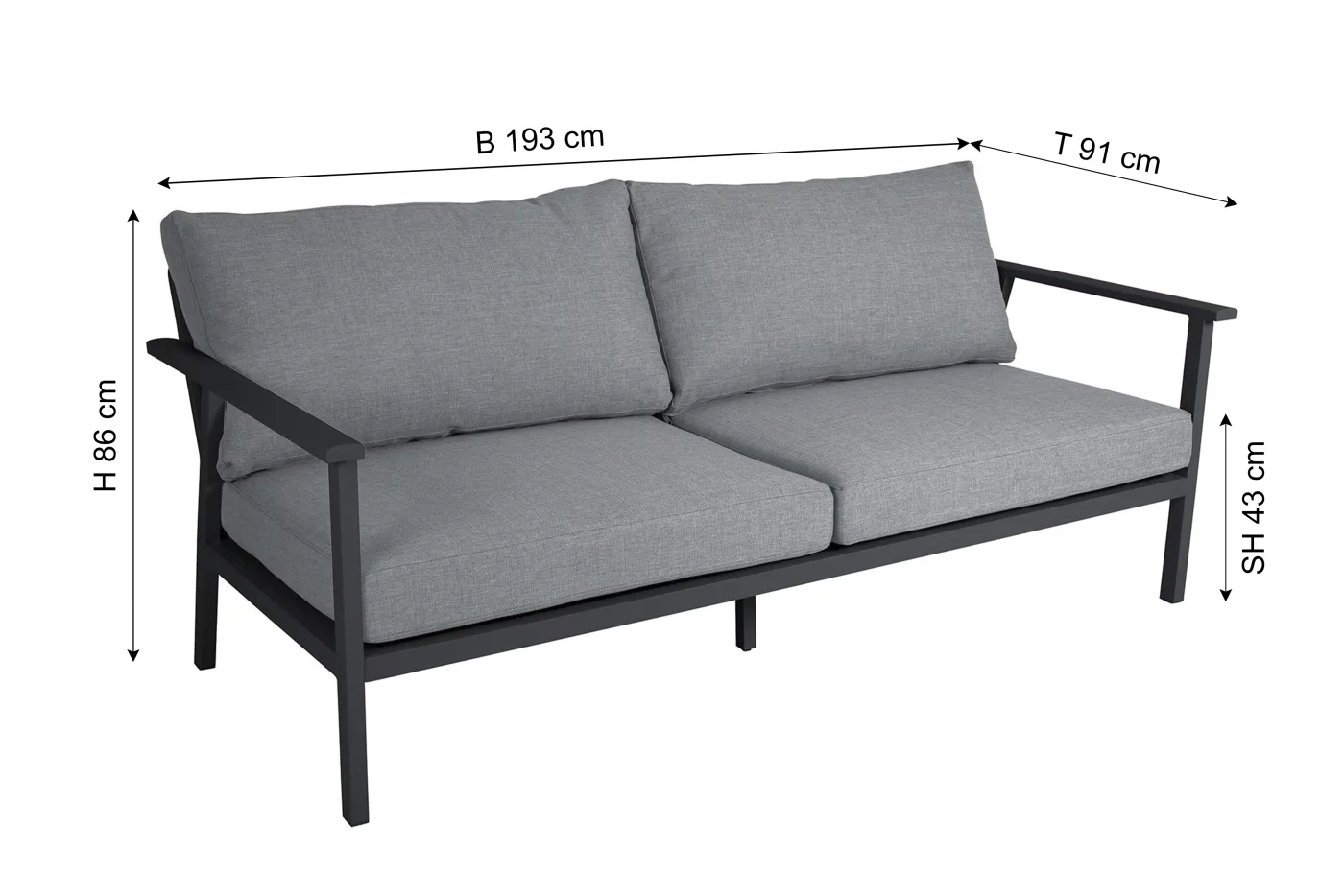 BRAFAB Gartensofa SAMVARO