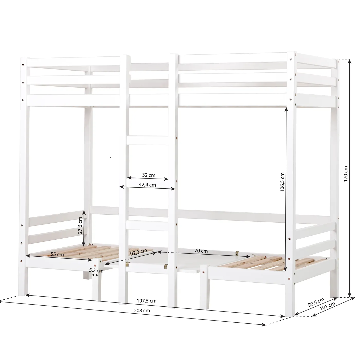 HOPPEKIDS Etagenbett ECO Dream JUMBO