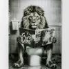 KARE Glasbild BATH LION