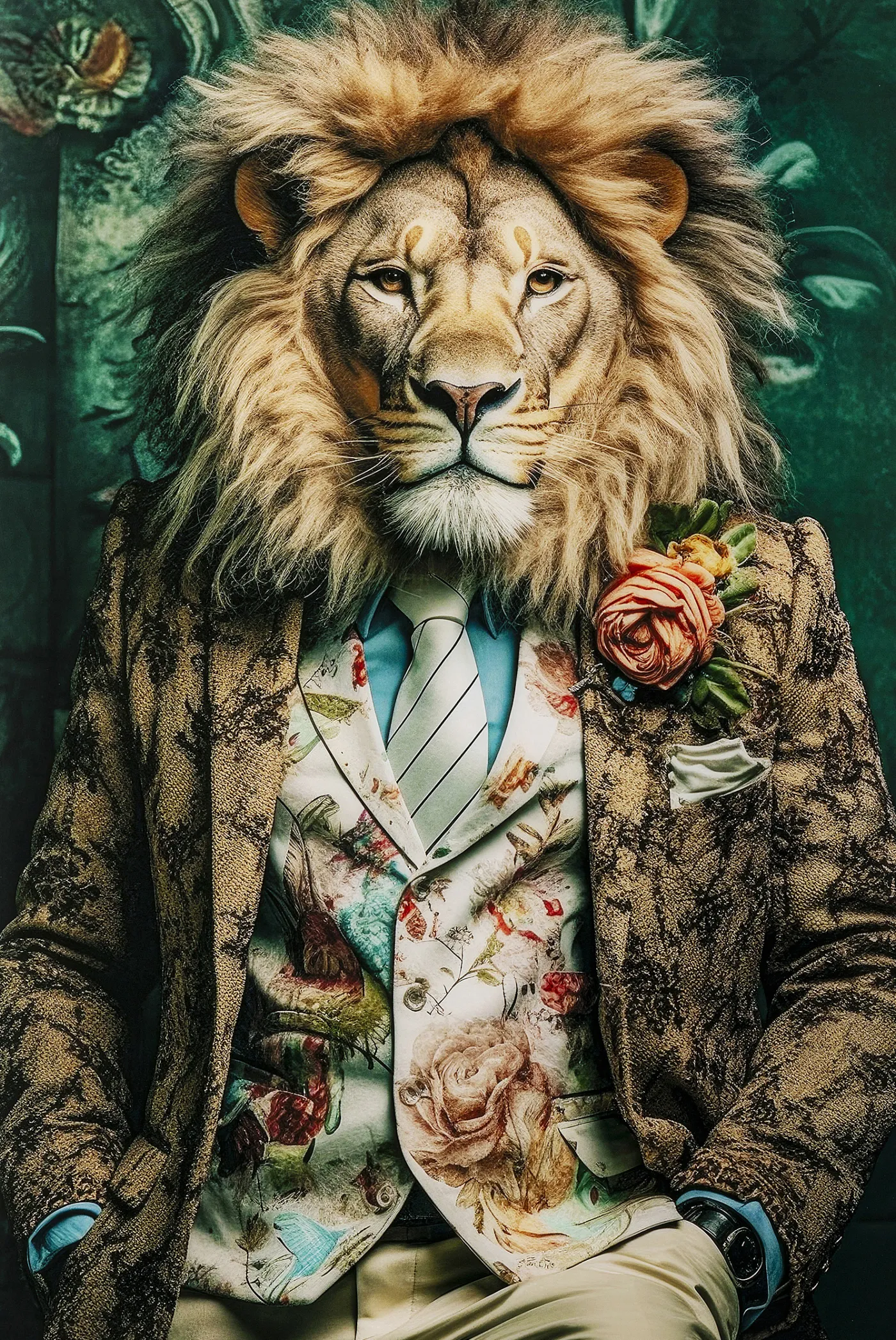 KARE Glasbild MISTER LION