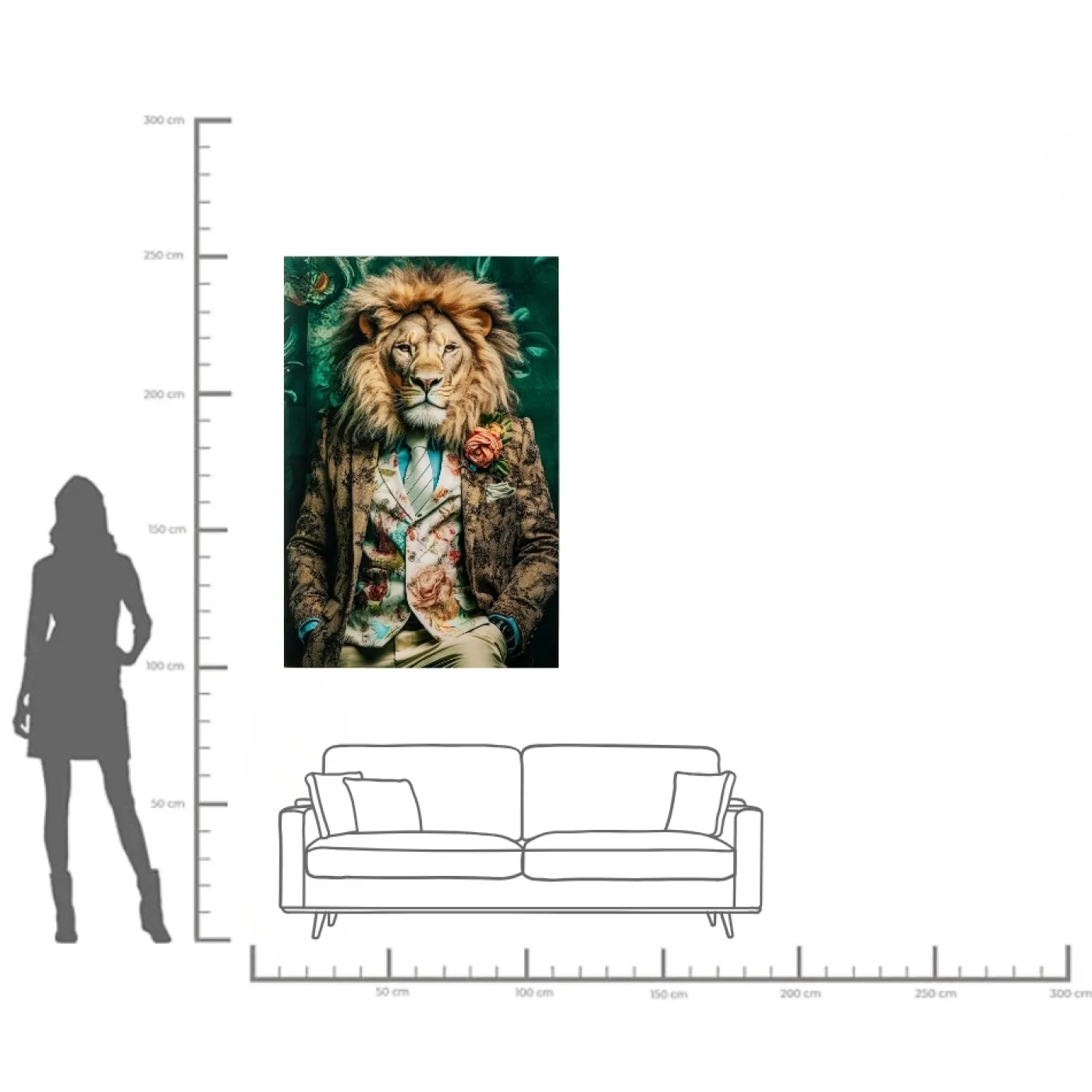 KARE Glasbild MISTER LION