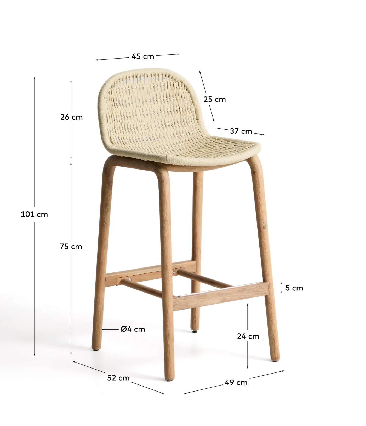 KAVE HOME Barstuhl Outdoor ALIPA