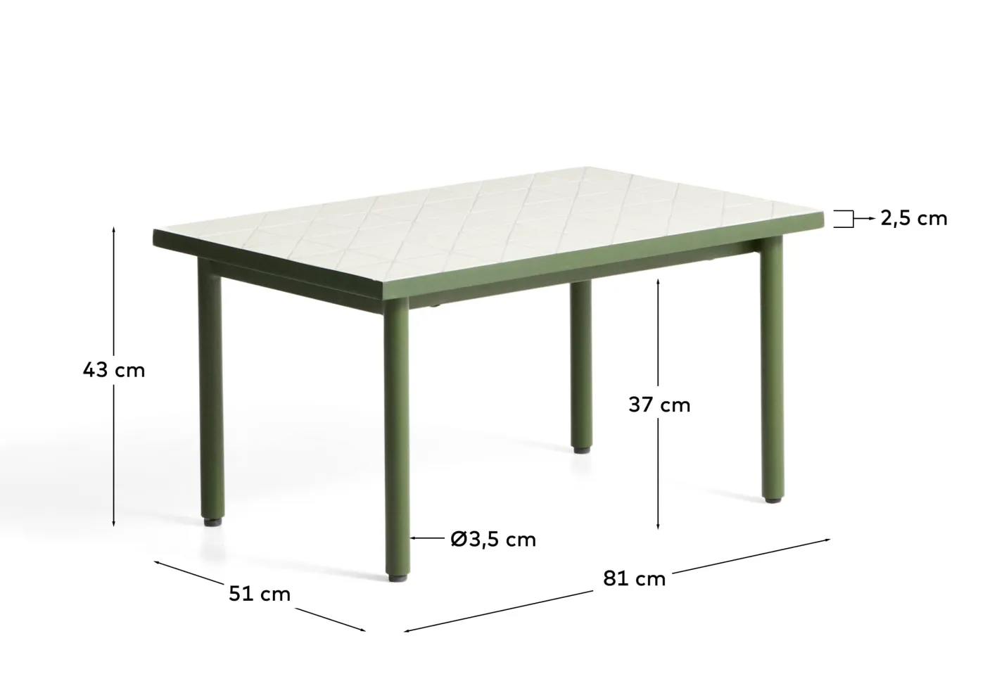 KAVE HOME Beistelltisch Outdoor MAURINA