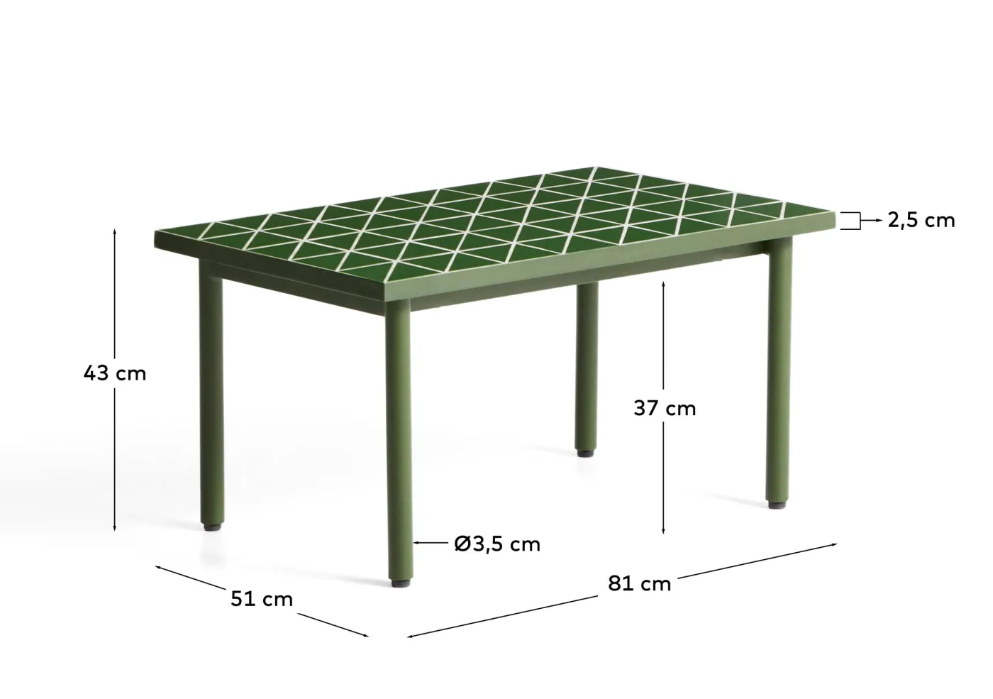 KAVE HOME Beistelltisch Outdoor MAURINA