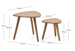 KAVE HOME 2er-Set Beistelltisch DUVANI