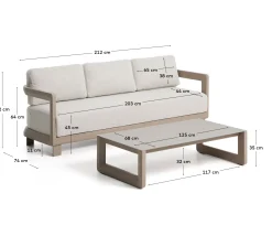 KAVE HOME Gartenlounge-Set NERANO