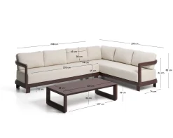 KAVE HOME Gartenlounge-Set NERANO