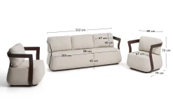 KAVE HOME Gartenlounge-Set TAMARIS