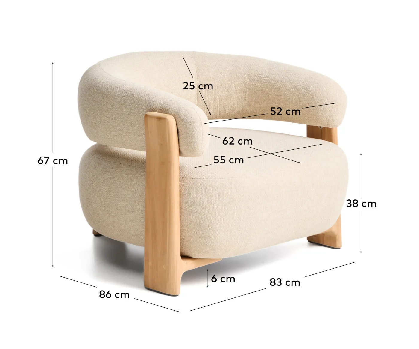 KAVE HOME Gartensessel GRANITE