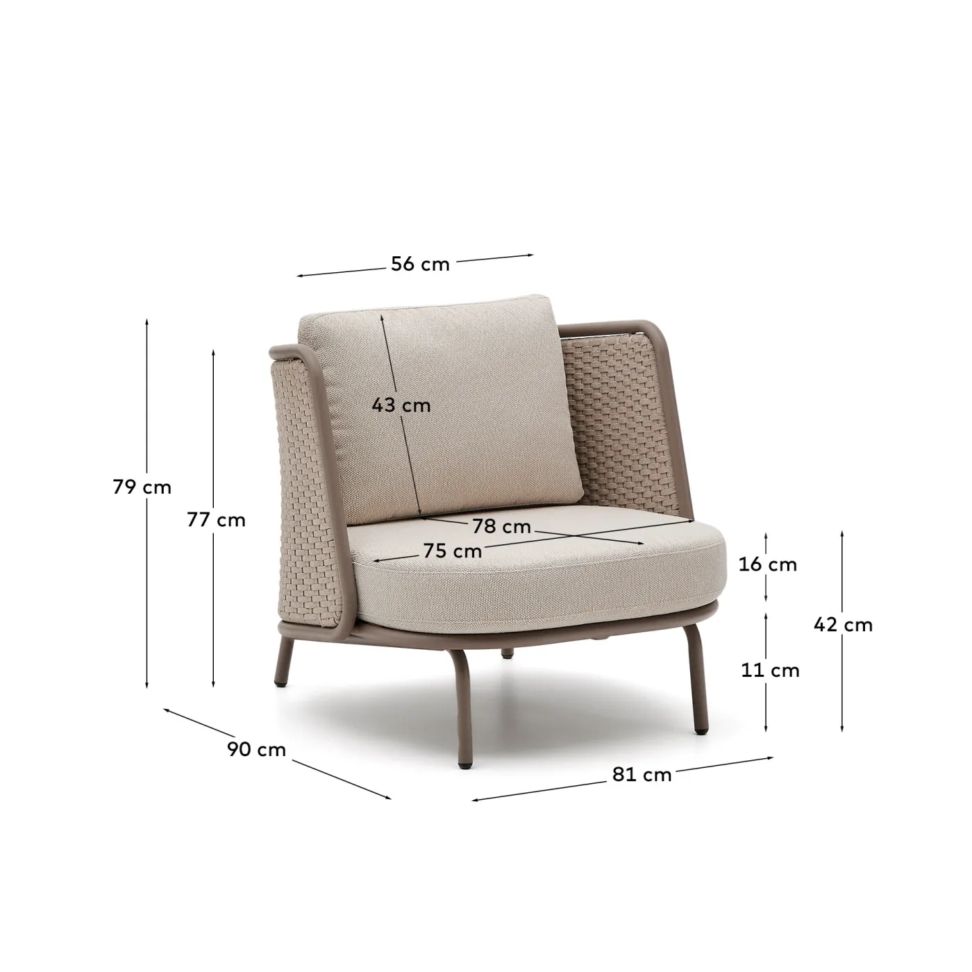 KAVE HOME Gartensessel SEDALIS