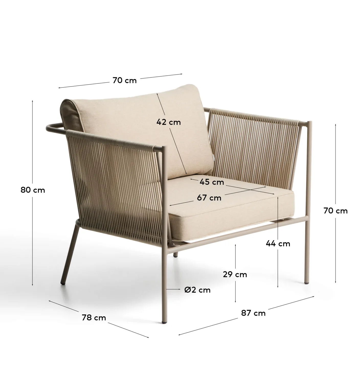 KAVE HOME Gartensessel ZIVIA