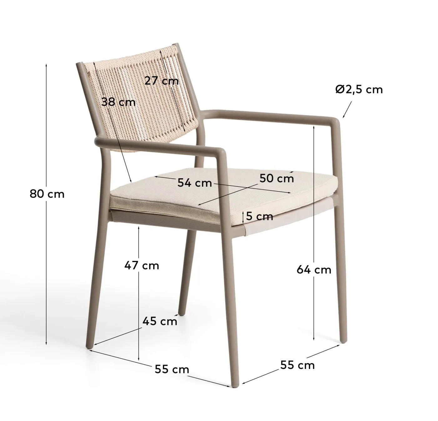 KAVE HOME Gartenstuhl ARGASI