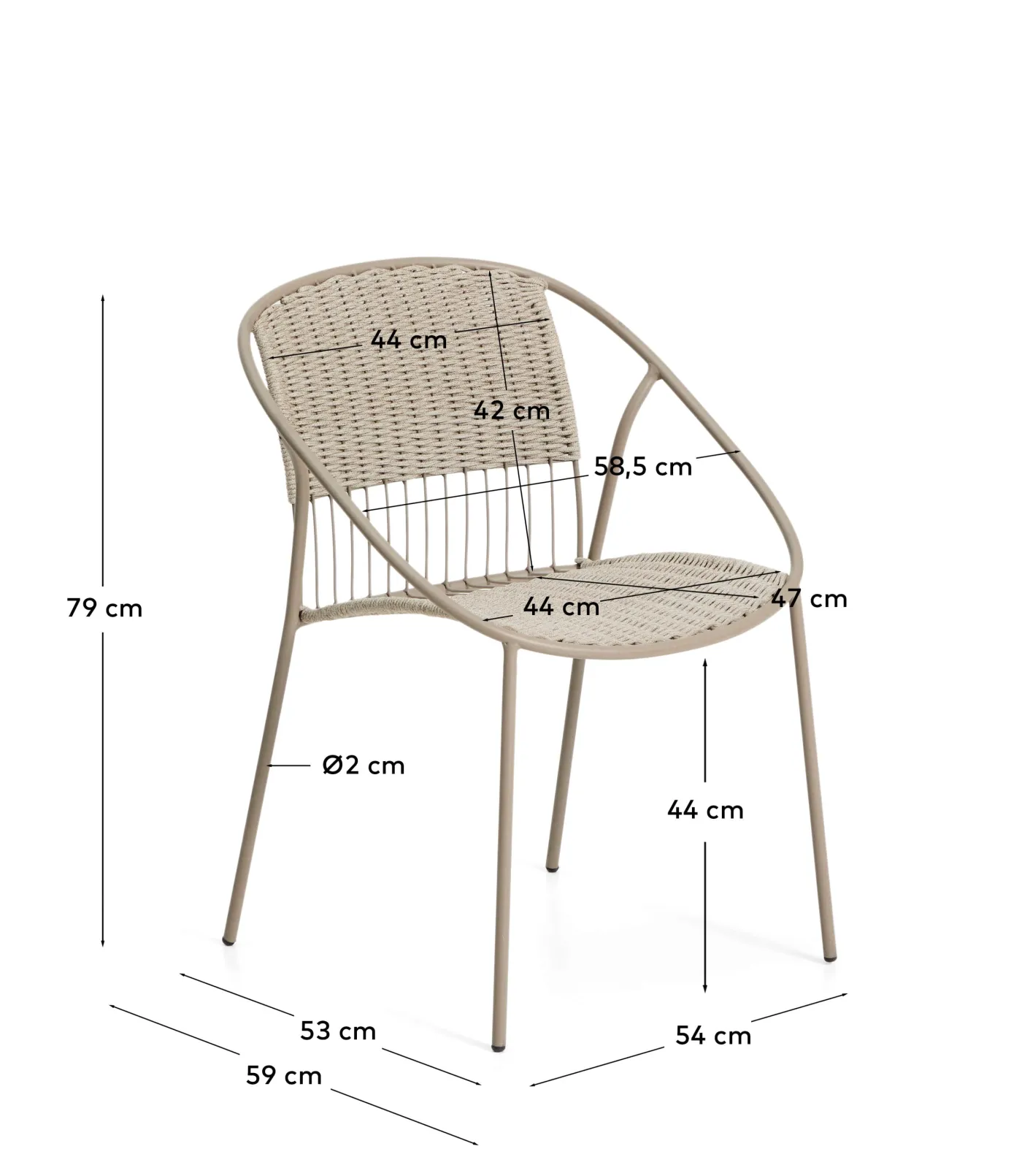 KAVE HOME Gartenstuhl ATRANI