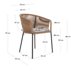 KAVE HOME Gartenstuhl YANET