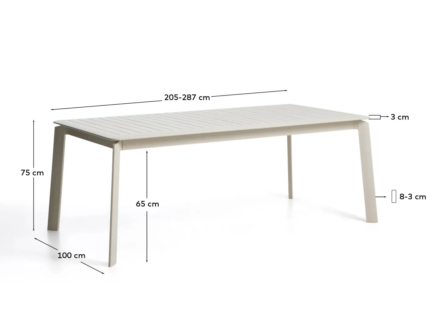 KAVE HOME Gartentisch BRELA