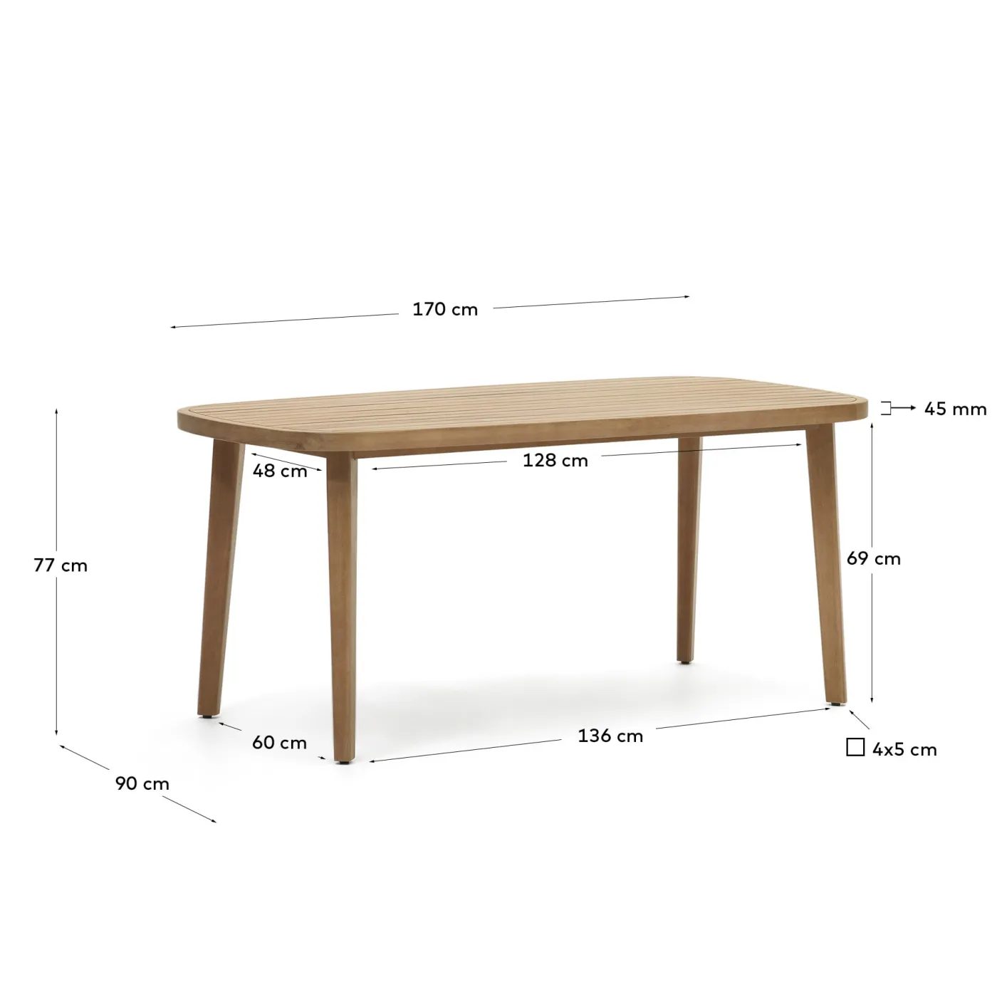 KAVE HOME Gartentisch MASET