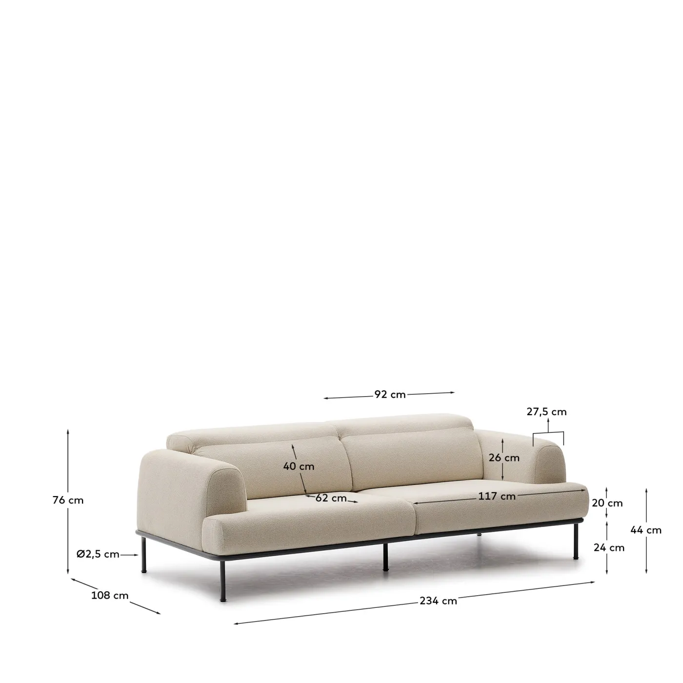 KAVE HOME Sofa AURUM