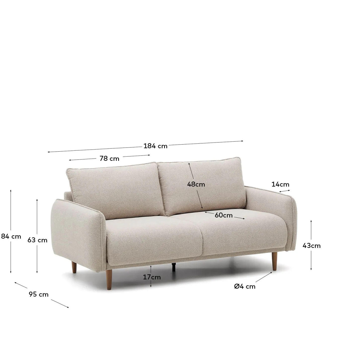 KAVE HOME Sofa CARLOTA