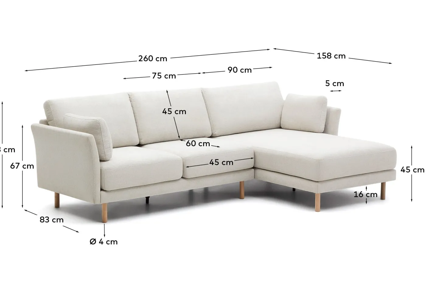 KAVE HOME Sofa GILMA