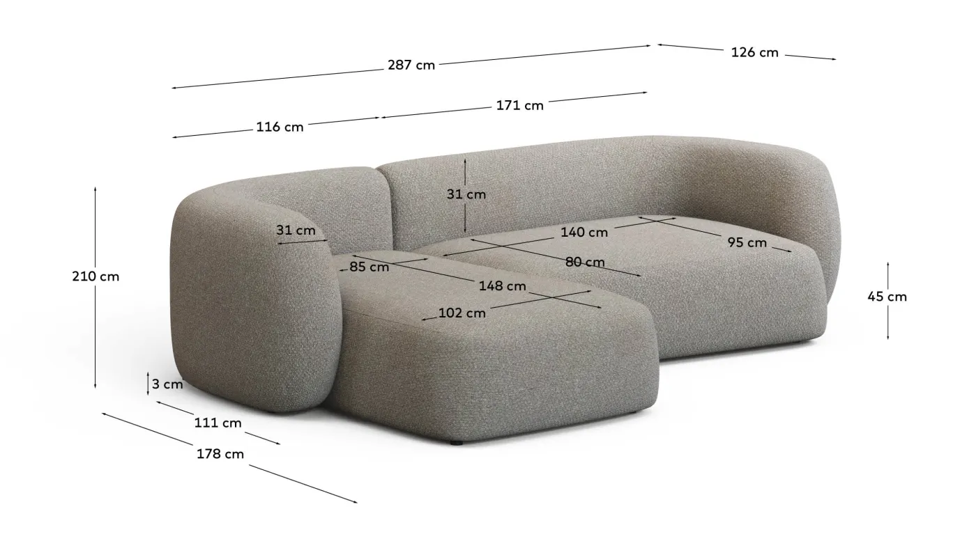 KAVE HOME Sofa MARTINA