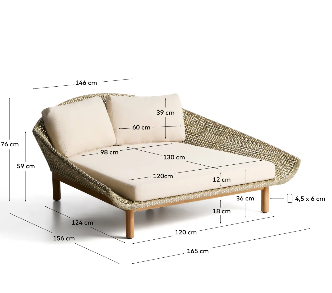 KAVE HOME Sonnenliege OLBIA