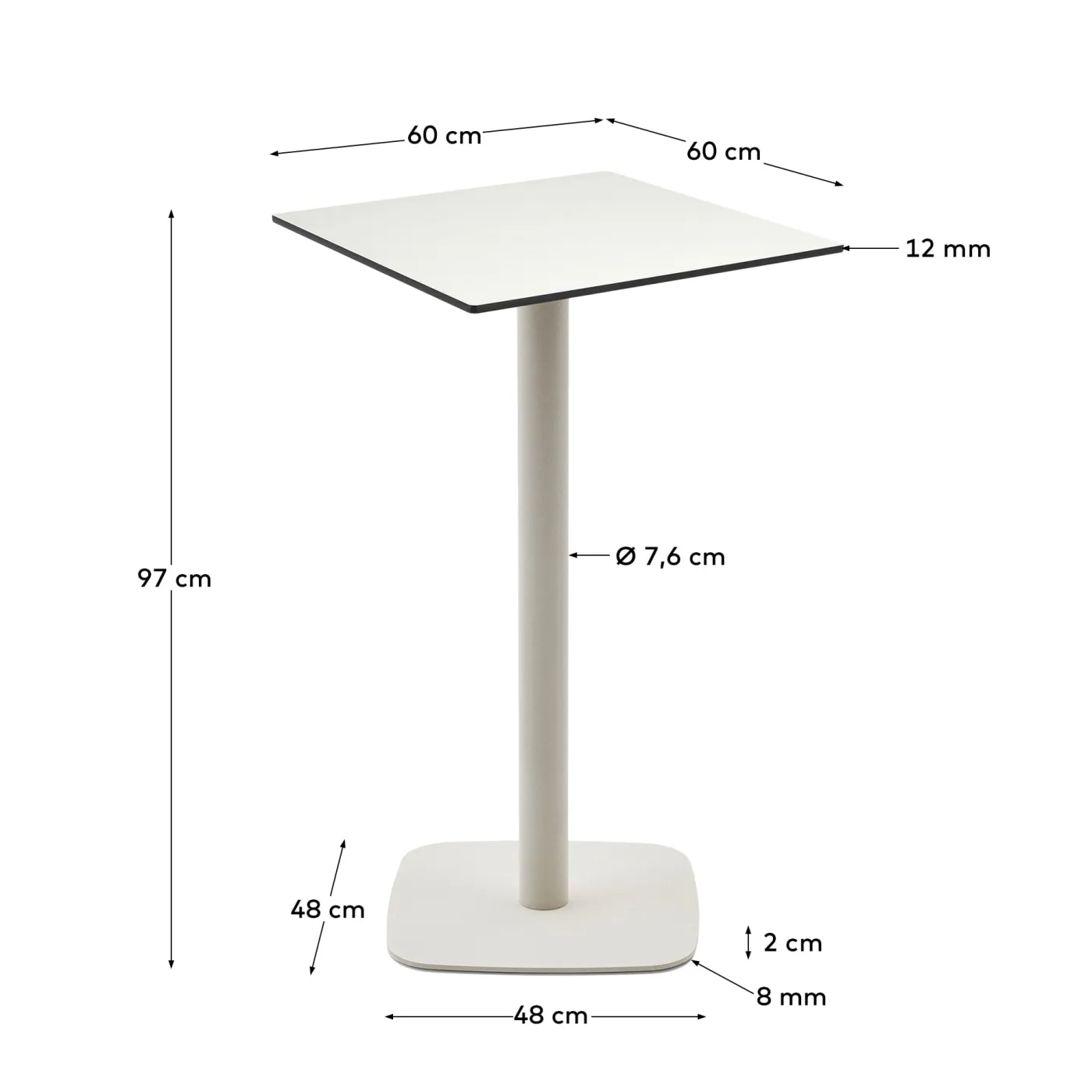 KAVE HOME Stehtisch Outdoor DINA