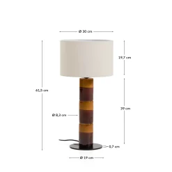 KAVE HOME Tischlampe MAVRAN