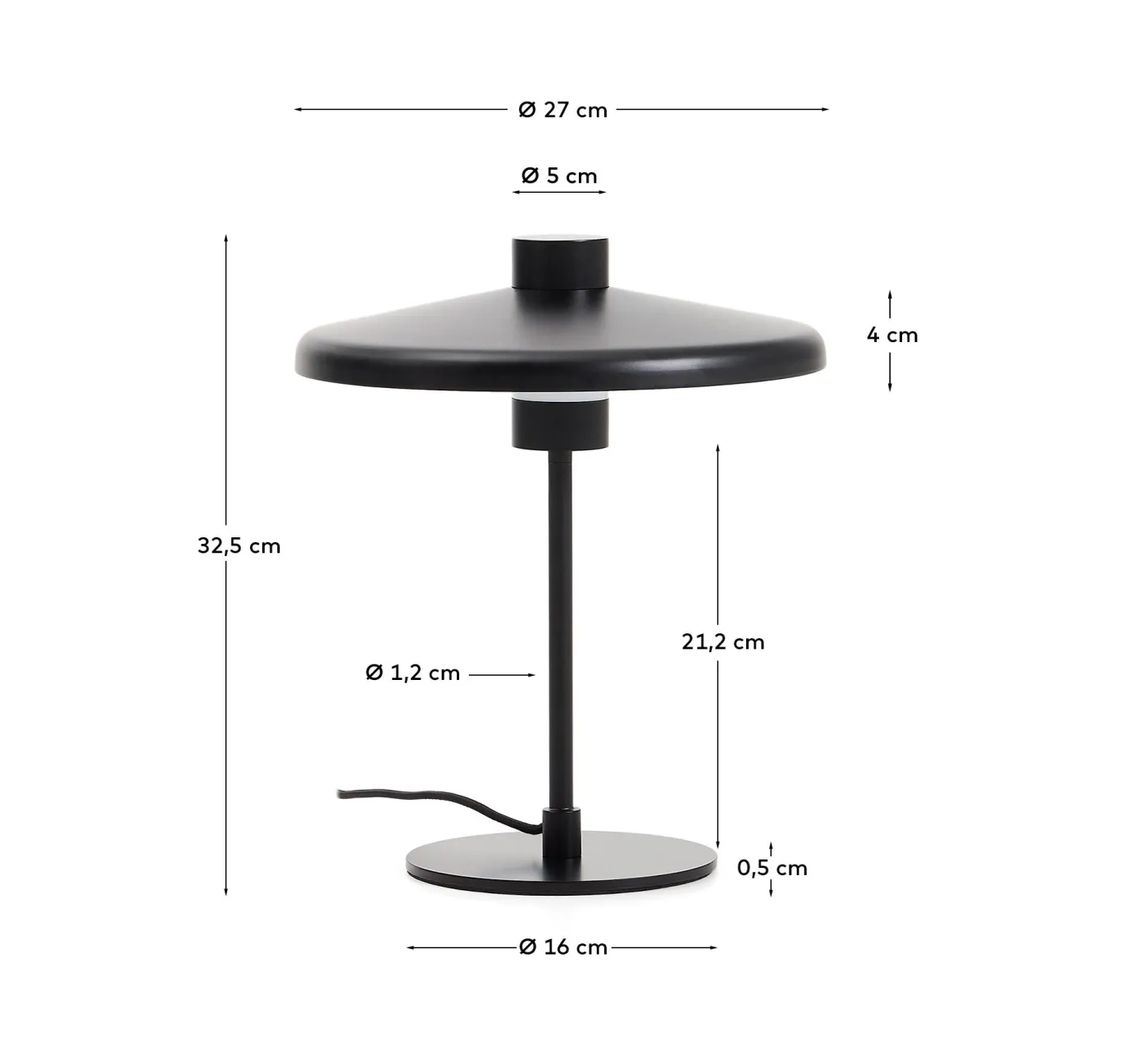KAVE HOME Tischlampe NUVIRA
