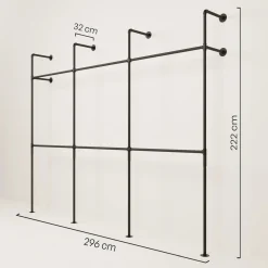 PAMO Kleiderstangensystem KIM DOUBLE 3