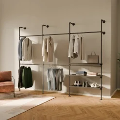 PAMO Kleiderstangensystem KIM DOUBLE 3 METAL