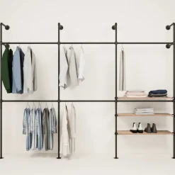 PAMO Kleiderstangensystem KIM DOUBLE 3 OAK