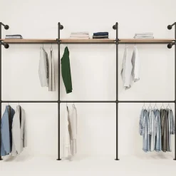PAMO Kleiderstangensystem KIM DOUBLE 3 OAK