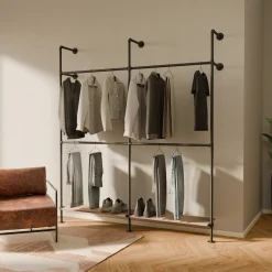 PAMO Kleiderstangensystem KIM DOUBLE 2 OAK