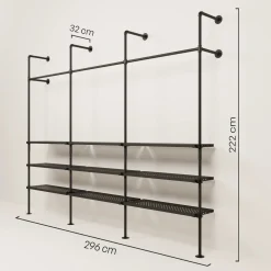 PAMO Kleiderstangensystem KIM 3 METAL