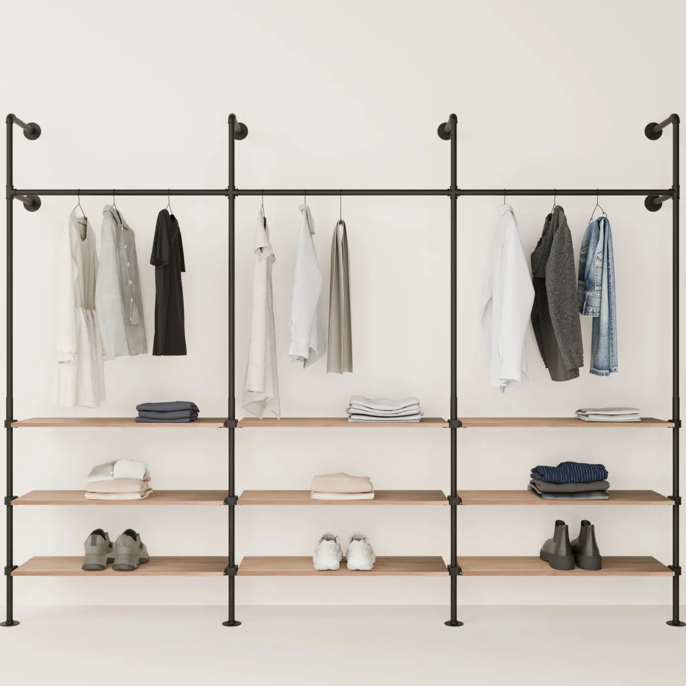PAMO Kleiderstangensystem KIM 3 OAK