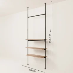 PAMO Kleiderstangensystem LOFT 1 OAK