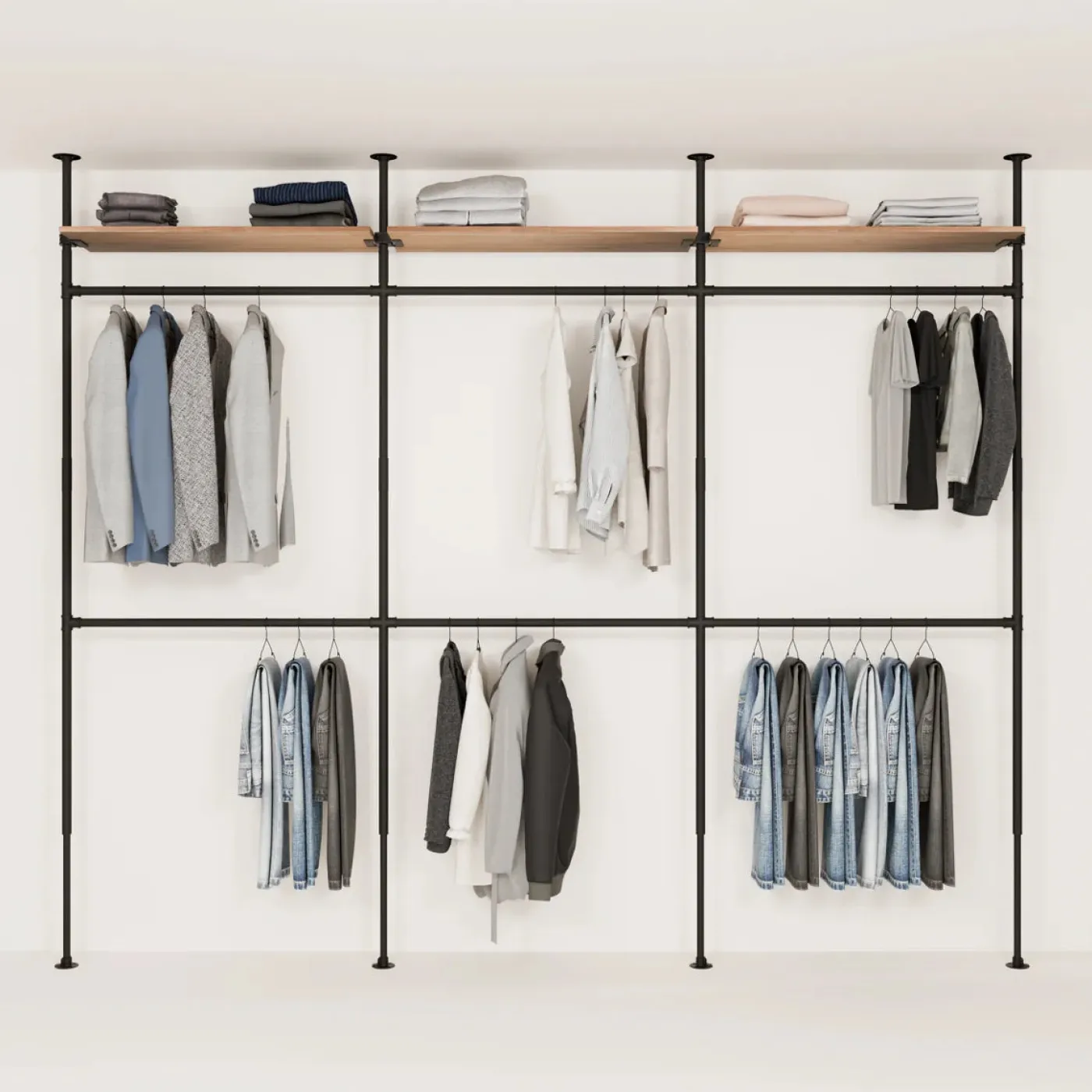 PAMO Kleiderstangensystem LOFT 3 OAK