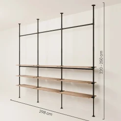 PAMO Kleiderstangensystem LOFT 3 OAK