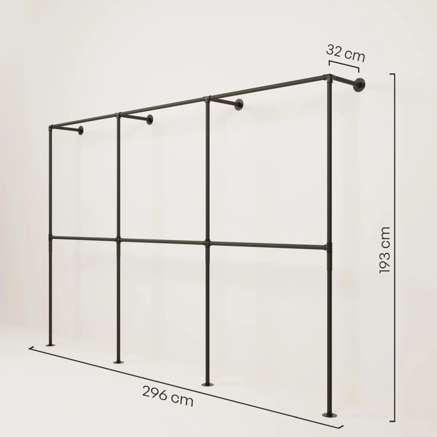 PAMO Kleiderstangensystem TIM DOUBLE 3