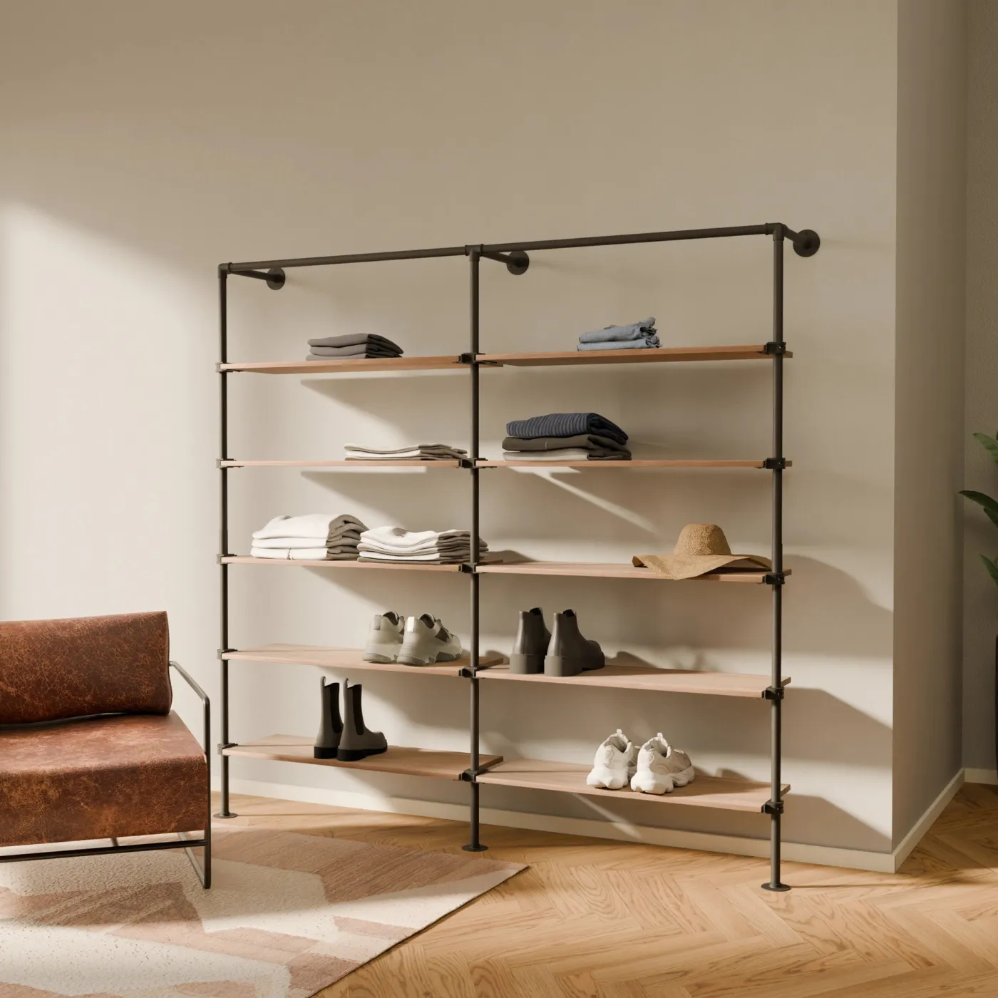 PAMO Kleiderstangensystem TIM 2 OAK