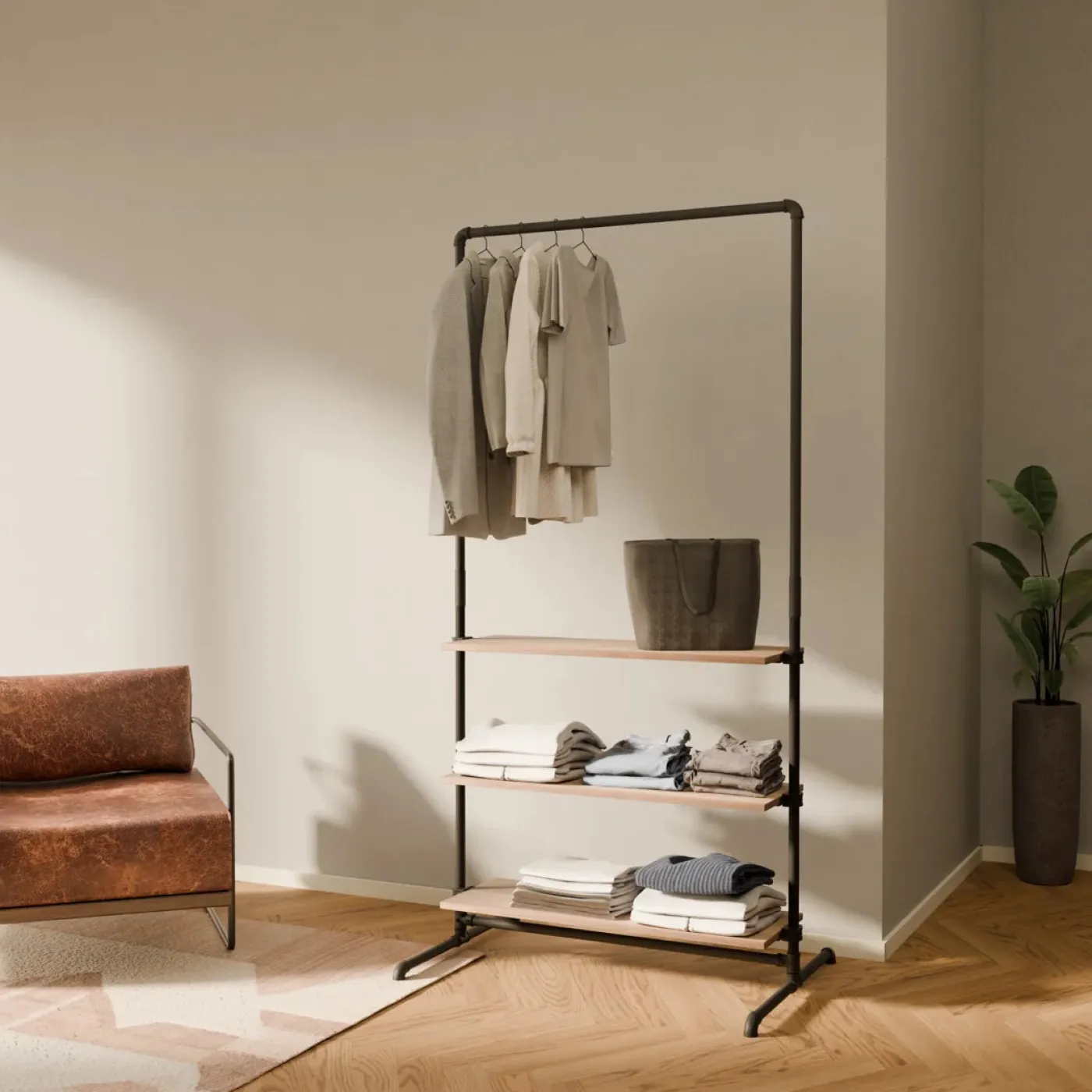 PAMO Kleiderständer LAS 1 OAK