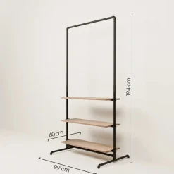 PAMO Kleiderständer LAS 1 OAK