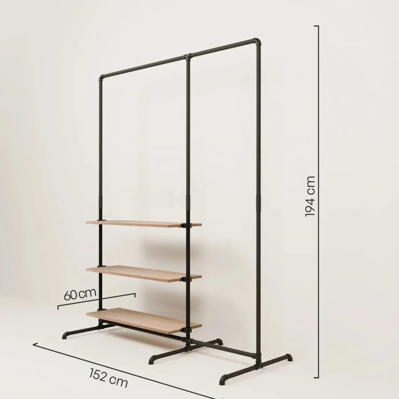 PAMO Kleiderständer LAS 1.5 OAK