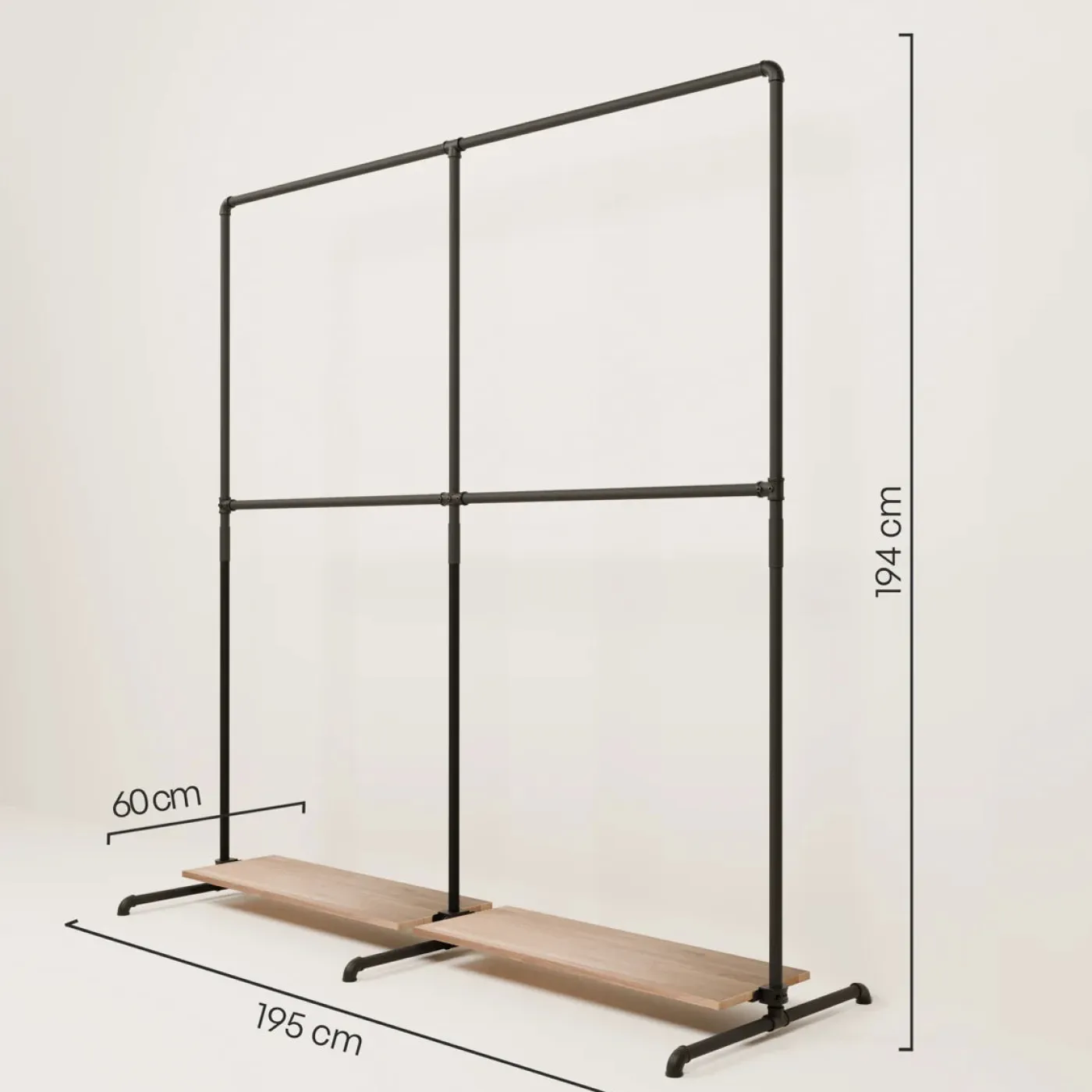 PAMO Kleiderständer LAS 2 OAK