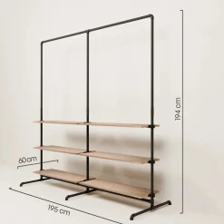 PAMO Kleiderständer LAS 2 OAK