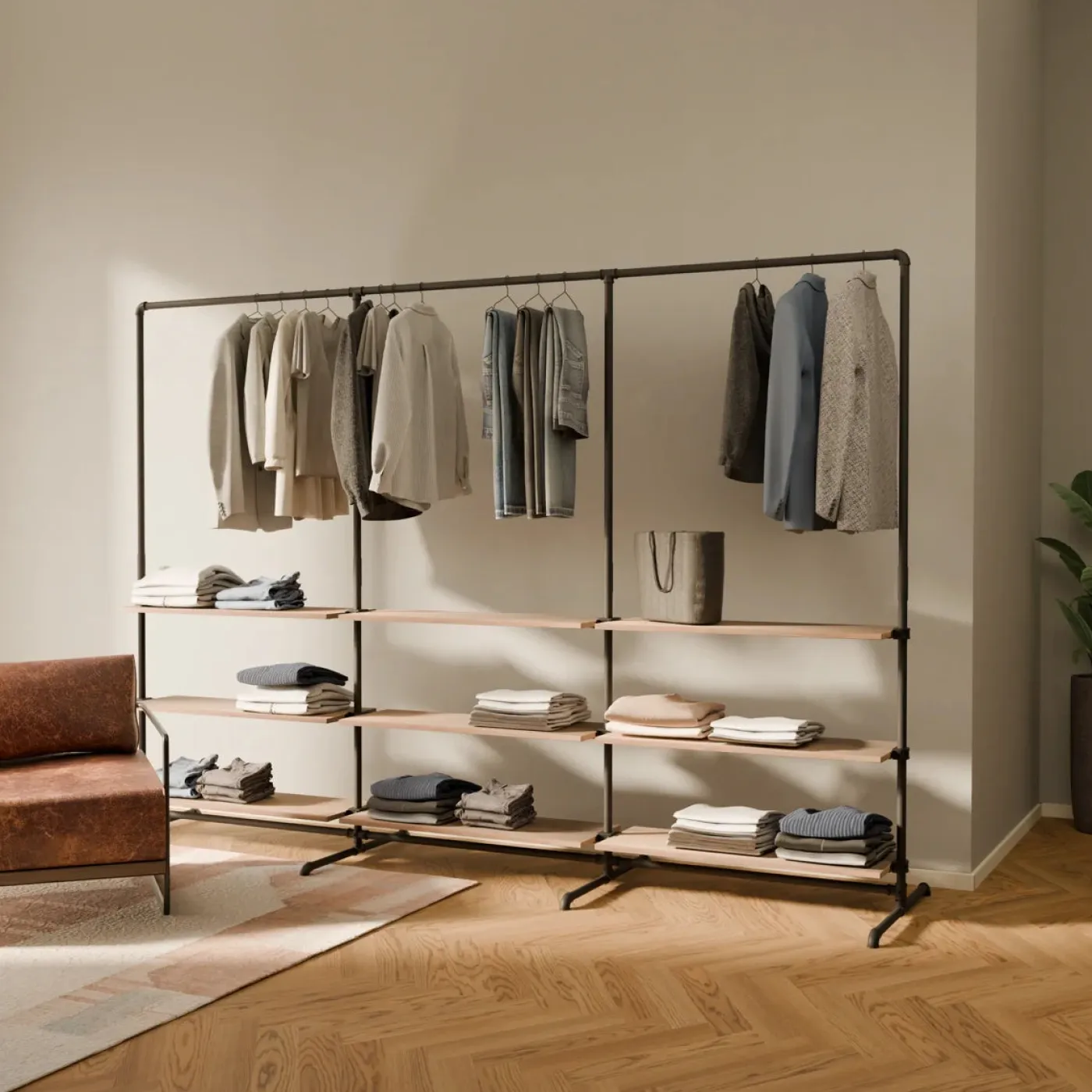 PAMO Kleiderständer LAS 3 OAK