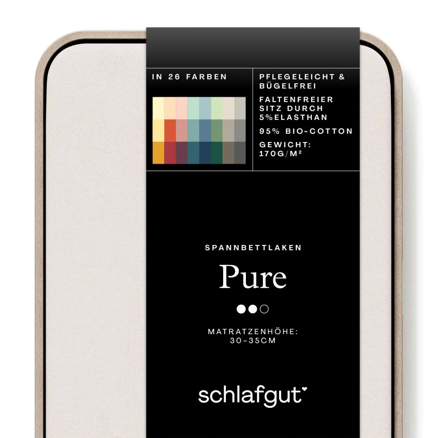 SCHLAFGUT Spannbettlaken PURE