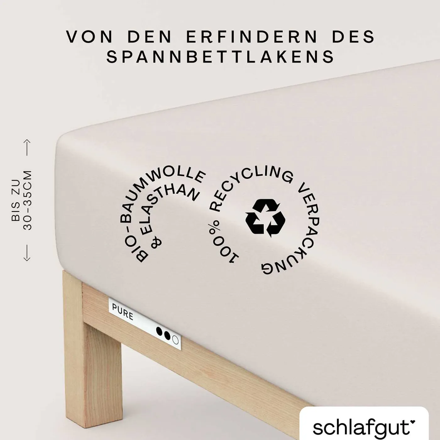 SCHLAFGUT Spannbettlaken PURE