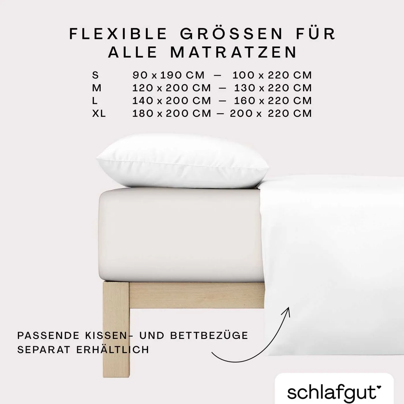 SCHLAFGUT Spannbettlaken PURE